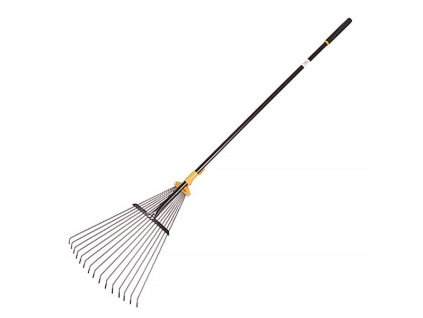 Hrábě stavitelné černé, 120-160cm