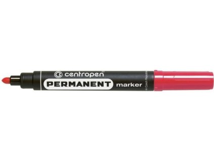 Popisovač permanentní Centropen 8566, kulatý hrot, 2,5 mm, červený