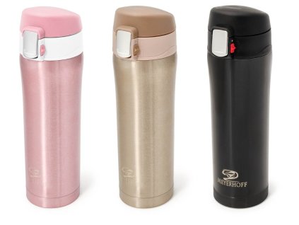 Hrnek termo nerez 450ml  KLIP mix barev