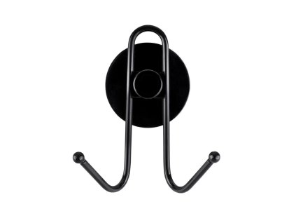 Věšák 2 háčky černý samolepicí  AWD1662