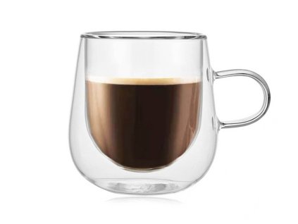 Hrnek sklo 250ml dvoustěnný ucho  TRG-41