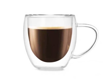 Hrnek sklo 250ml dvoustěnný ucho  TRG-36