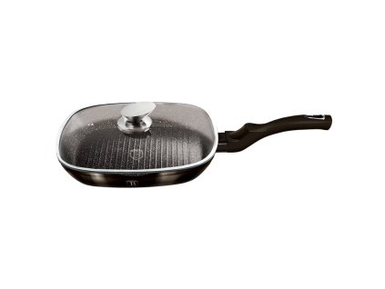 BERLINGERHAUS Pánev grilovací s poklicí 28 cm Shiny Black Collection BH-6612