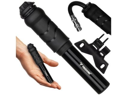 Praktická hustilka s držákem na rám kola černá, Trizand