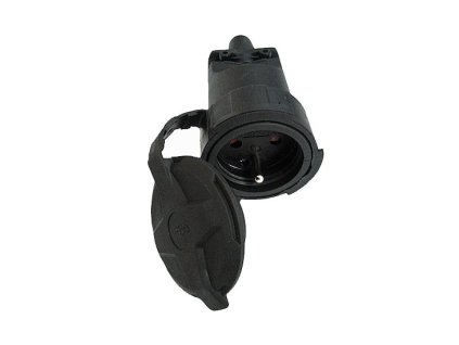 Zásuvka gumová, do vlhka a prachu, přímá IP65