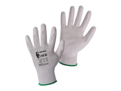 Povrstvené rukavice BRITA bílé, v. 09"