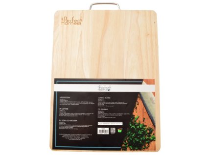 Prkénko na maso dřevo 33x48x2cm kovová ručka  PERFECT