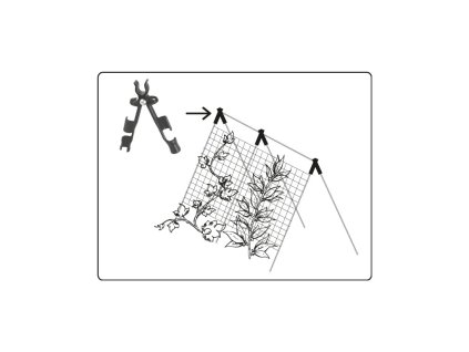 Spojka křížová na zahradní tyče 11mm, 3ks, nastavitelná