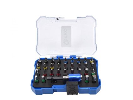 Sada bitů s magnetickým držákem 1/4" 32ks GEKO