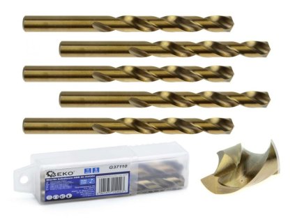 Kobaltový vrták do kovu HSS-Co, DIN 338, 11mm, 5ks GEKO