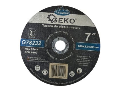 Kotouč řezný na ocel, nerez, 180x2.0x22mm GEKO PREMIUM