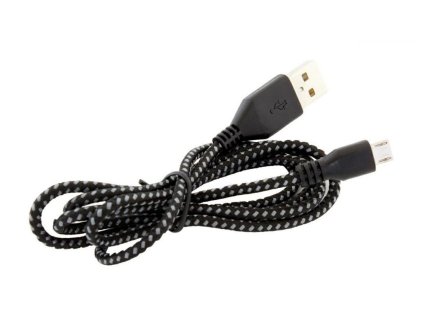Opletený nabíjecí USB kabel 1m, micro USB KAXL