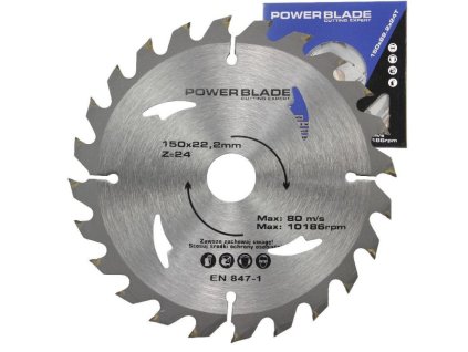 Kotouč pilový s SK plátky (vidiový), 150x24Tx22,2mm MAR-POL