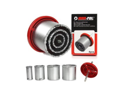 Vrtací korunky do zdi 4ks z wolframu MAR-POL