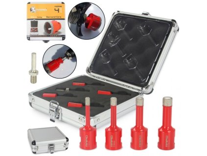 Korunkový vrták diamantový, sada 6ks, 6-12mm MAR-POL