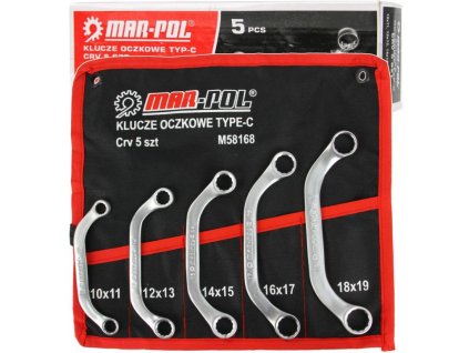 Klíče očkové zahnuté 5ks 10-19mm MAR-POL