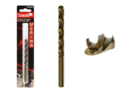 Kobaltový vrták do kovu HSS-Co, M35, 8,5mm TVARDY