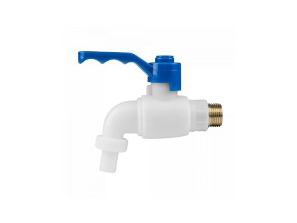 Zahradní plastový ventil, ocelový vstup 1/2", koncovka na hadici 1/2"