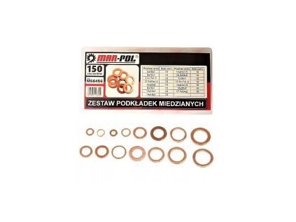 Měděná podložka, sada 150ks MAR-POL