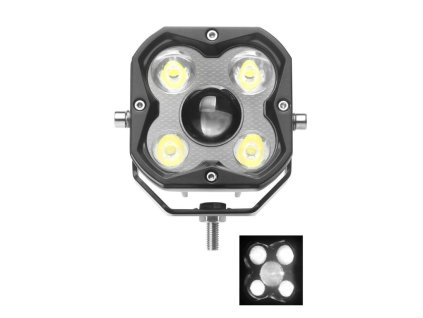 LED prostorové světlo 4xLED+1xLED s konvexní čočkou