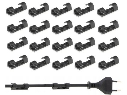 Organizér/kabelová spona 30x10mm, sada 20ks KELTIN
