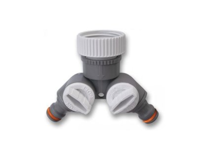 WHITE LINE adaptér na kohoutek s 2 vývody 3/4"-1" a ventily