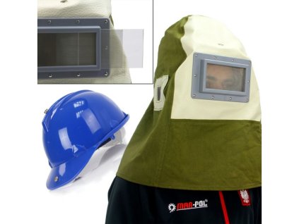 Ochranná maska s přilbou na pískování MAR-POL