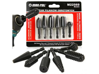 Stopkové frézy do kovu a dřeva, sada 6 ks MAR-POL