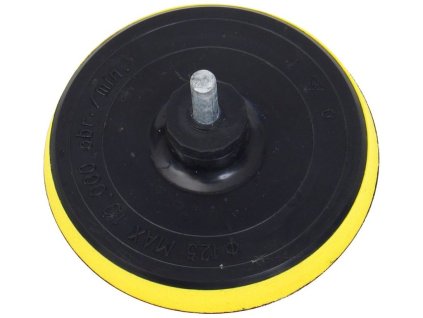 Nosič brusných výseků do vrtačky - suchý zip, O 125mm, stopka 8mm, EXTOL CRAFT