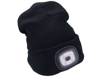 Čepice s čelovkou 45lm, nabíjecí, USB, černá, univerzální velikost EXTOL LIGHT