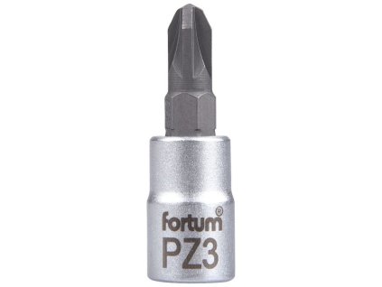 Klíč zástrčný šroubovák PZ, 1/4', PZ3, L 37mm, CrV/S2, FORTUM