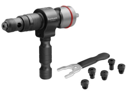 Nástavec nýtovací na vrtačku T, pro trhací nýty 2,4-6,4mm, CrMoV FORTUM