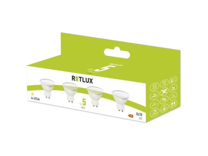 LED žárovka eko sada 4x5W GU10 REL 37 RETLUX