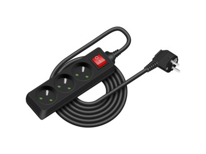 Prodlužovací přívod RPC 21B, 5 m, 3 zásuvky, 3 x 1,0 mm² WS RETLUX