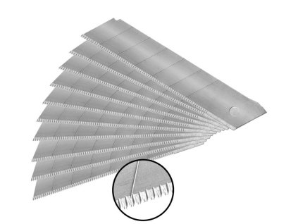 Břity ulamovací se zoubkovým ostřím 25 mm 10 ks EXTOL PREMIUM