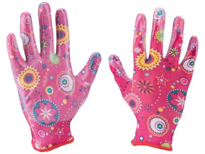 Rukavice zahradní nylonové polomáčené v nitrilu, velikost 7" EXTOL LADY