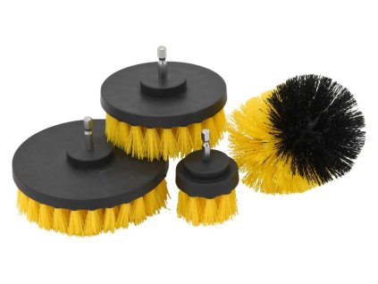 Kartáče sada 4ks 1/4" nástavec COMPASS