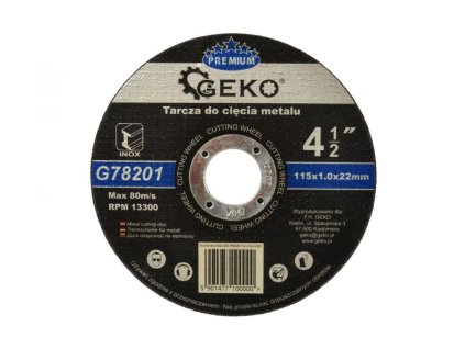 Kotouč řezný na ocel, nerez, 115x1,0x22mm GEKO PREMIUM