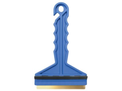 Škrabka na led FROST, mosazná čepel, gumová stěrka, modrá