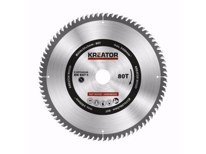KRT020426 - Pilový kotouč na dřevo 250mm, 80T KREATOR