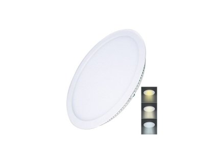 LED mini panel CCT, podhledový, 24W, 1800lm, 3000K, 4000K, 6000K, kulatý SOLIGHT