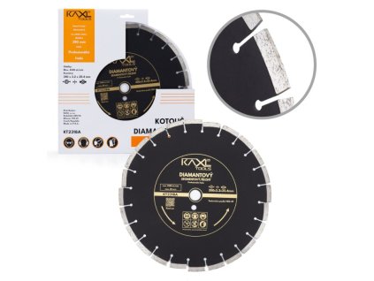 Kotouč řezný diamantový na asfalt, beton, dlaždice 350mm KAXL