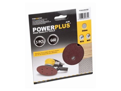 POWAIR0122 5x brusný disk 150mm G60 POWERPLUS