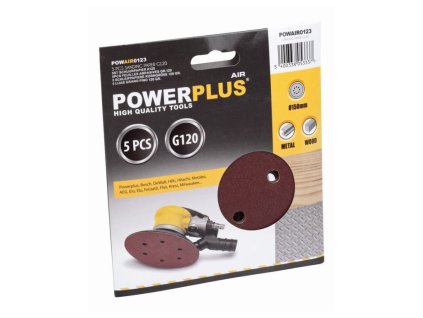 POWAIR0123 5x brusný disk 150mm G120 POWERPLUS