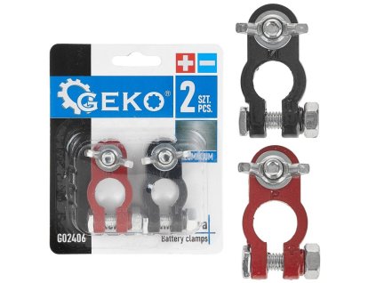 Akumulátorové svorky, hliníkové, 2 ks - GEKO