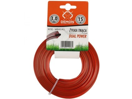 Struna zesílená, čtvercový profil, 15m, 3mm DEMON