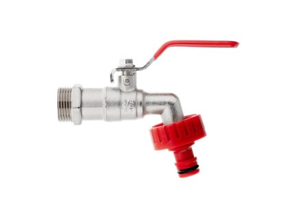 Ventil zahradní, vstup 3/4", výstup 1" + konektor pro rychlospojku - GEKO