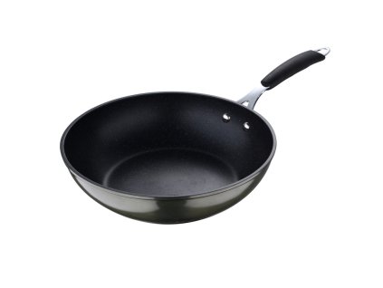 BERGNER Wok pánev s nepřilnavým povrchem MIDNIGHT 28 cm zelená BG-30129-GR