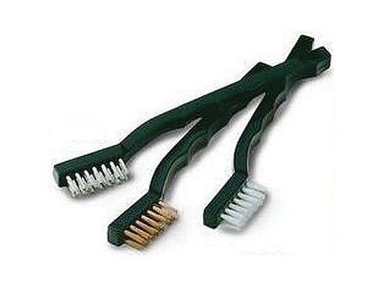 Sada 3x brusných kartáču (ocel, mosaz, nylon)