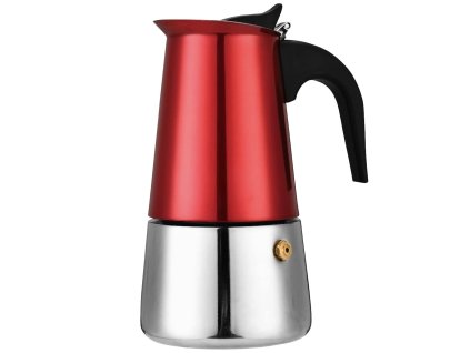 Kávovar moka 4 šálky nerez  METAL RED vč. indukce